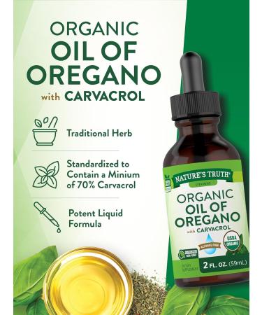 Nature's Truth Organic Oil of Oregano Liquid Drops | 2 fl oz | Mediterranean and Wild Oregano Supplement | Non-GMO & Gluten Free - Buy Online on GoSupps.com