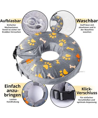 Inflatable Soft Surgical Collar for Dogs & Cats - XS Leak Protection | OMH Dog Collar - Buy Online on GoSupps.com
