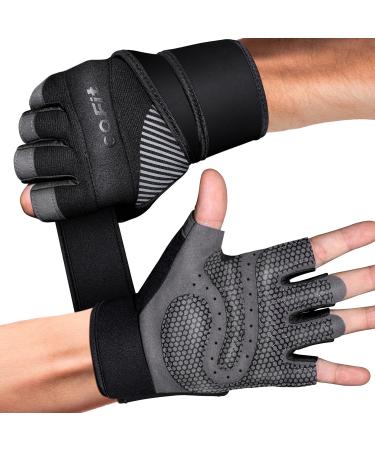 COFIT Breathable Workout Gloves, Antislip Weight Lifting Gym Gloves for Men Women, Superior Grip & Palm Protection for Weightlifting, Fitness, Exercise, Training #Black Large