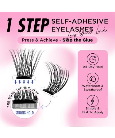 BEPHOLAN Self-Adhesive Lash Clusters Kit - 100pcs D Curl Eyelashes (10-16MM) with Tweezers - No Glue Needed for Easy Application - Buy Online on GoSupps.com