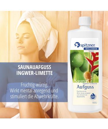 Spitzner Sauna Infusion Ginger Lime 1000 ml - Premium Aromatherapy for Relaxation | International Shipping Available - Buy Online on GoSupps.com