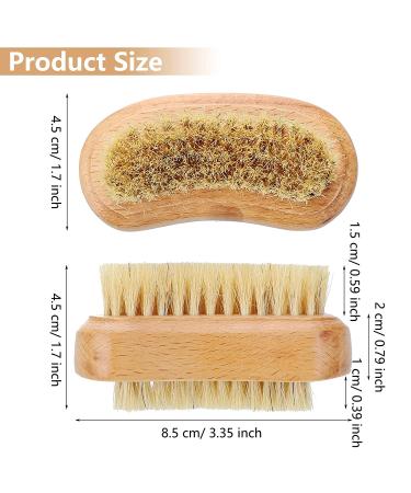 3-Piece Natural Bamboo Nail Brush Set for Manicure & Pedicure - Gentle Cleaning for Fingernails & Toenails - Adults & Kids - Elegant Color - Buy Online on GoSupps.com