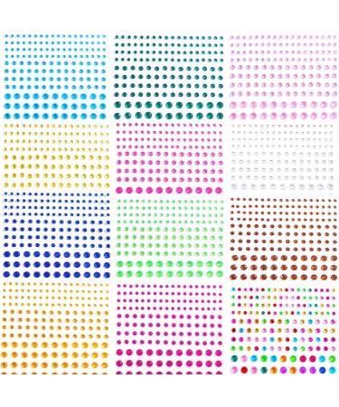 12 Sheets Self-Adhesive Rhinestone Stickers for Nail, Eye, Face & Body Makeup - Festival DIY Craft Jewels Decor - Buy Online on GoSupps.com