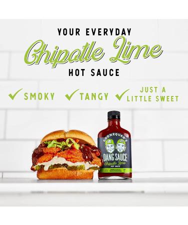 Hoff and Pepper Goonzquad Dang Sauce - Handmade Chipotle Lime Hot Sauce with Tennessee Peppers - Keto Friendly Spicy Goodness Seasoning - 3.4 fl oz - Buy Online on GoSupps.com