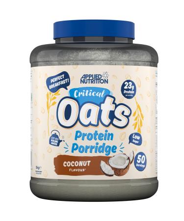 Applied Nutrition Critical Oats Porridge Protéiné, Protéine de Whey, Protéines de Lactosérum en Poudre avec Avoine Complète, Isolat de Protéines ISO-XP, Acides Aminés (3kg, Coconut)