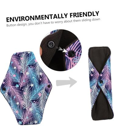 Washable Cloth Pads 6pcs Set for Women - Reusable Bamboo Charcoal Period Pads - Buy Online on GoSupps.com