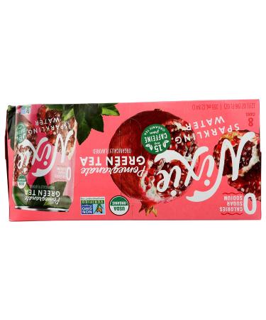 Nixie Sparkling Water Green Tea Pomegranate - Organic, 12 Fl Oz, 8 Pack - Buy Online on GoSupps.com