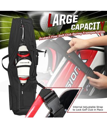DAREKUKU 50 Inch Soft Golf Travel Bag - Heavy Duty 900D Polyester Oxford, Wear Resistant, Extra Storage Pocket, Upgraded Rubber Wheels - Black - Buy Online on GoSupps.com