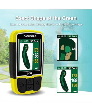 Canmore HG200 Plus Golf GPS & Case - 41 000 Pre-Installed Courses Easy-to-Read Color Water-Repellent Design - Buy Online on GoSupps.com