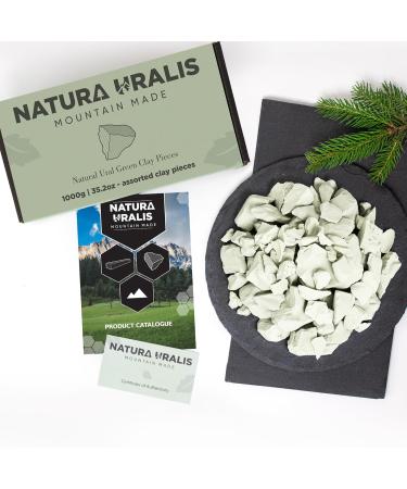 Argile Verte de l'Oural | 1000g Argile Verte Naturelle Vert Pastel Verdoyant - Croquant Etonnant Texture Terreuse Velout e et Ferme Satisfaisante Sensation ASMR - Buy Online on GoSupps.com