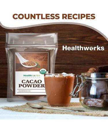 Healthworks Cacao Powder 5lb - Organic Cocoa Substitute | Keto Vegan Non-GMO | Peruvian Origin - Antioxidant Superfood - Buy Online on GoSupps.com