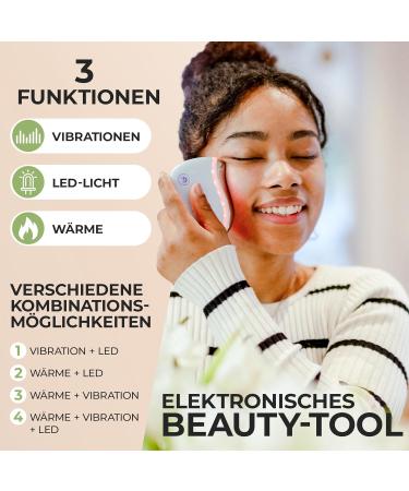 JVF Beauty Gua Sha Electric Facial Massage Device | Face Lifting & Anti-Aging | Vibration Warmth & Red Light LED | Blue Light Options - Buy Online on GoSupps.com