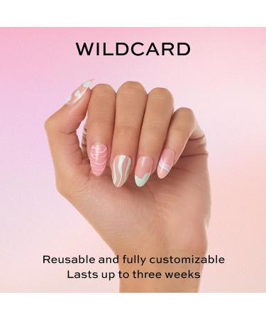 Glamnetic Wild Card Press On Nails - Short Pointed Almond Shape | Mess-Free Brush On Nail Glue | 24 Nails Set - Buy Online on GoSupps.com