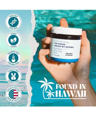 Natural Soothing Cream for Eczema & Psoriasis | Sea Moss & Colloidal Oats | Hydrating Sensitive Skin Cream (4 Oz - Buy Online on GoSupps.com