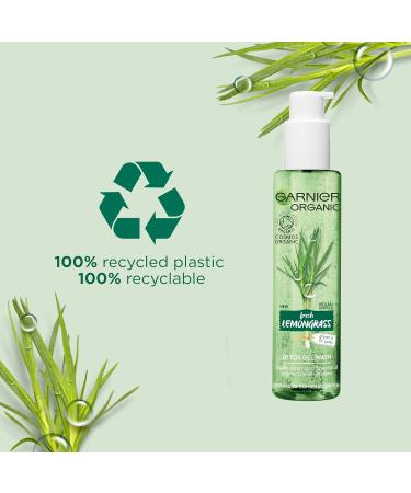 Garnier Organic Detox Gel Wash Lemongrass 150ml - Purifying Facial Cleanser - Buy Online on GoSupps.com
