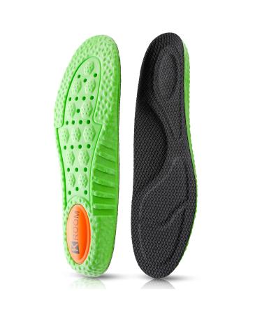 WLLHYF 1 Pairs Shock Absorption Inserts Arch Support Cushioning Shoe Insoles Cropable Sports Insoles Soft Comfortable Replacement Insoles for Men Women Relieve Foot Pain M: US 5-6 I W: US 7-8