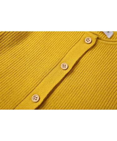 SMILING PINKER Toddler Girls Knit Cardigan | Soft & Warm Sweater with Pockets | 4 Years | Yellow - Buy Online on GoSupps.com