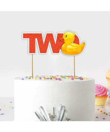 Seyal Cartoon Duck Two Cake Topper