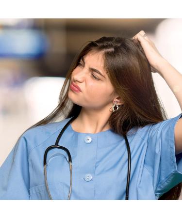 Rhinestone Stethoscope Earrings for RN Nurses | Dangle Drop Jewelry Gift for Women | Heart Design with Red Crystals - Buy Online on GoSupps.com