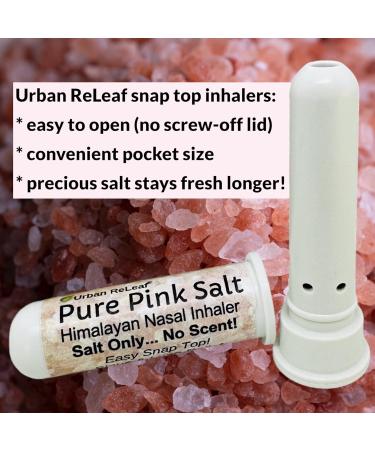 Urban ReLeaf Pure Pink Salt Himalayan Aromatherapy Nasal Inhalers - Set of 2 - 100% Natural Breathe Fresh Solution - Made in USA - Pocket Size - Buy Online on GoSupps.com