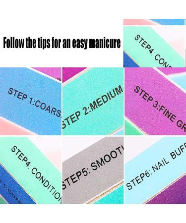 JEOPKO 8 Pack Nail Buffer Nail File Buffer Block 7 Way File Removes Ridges for Manicure Block Acrylic Gel Nails Remover Women Home & Salon Use Straight Pedicure Buffing Sanding Polish. Pink Blue - Buy Online on GoSupps.com