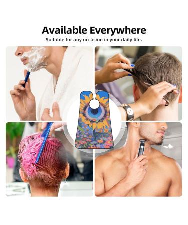 Sunflowers with Eyeballs Beard Bib Apron | Non-Stick Men's Hair Catcher | Unique Shaving Gift for Men - One Size Black - Buy Online on GoSupps.com