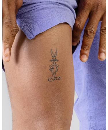 Inkbox Looney Tunes Bugs Bunny Semi-Permanent Temporary Tattoo | Easy Application, Water-Resistant & Long Lasting (3x3) | Lasts 1-2 Weeks - Buy Online on GoSupps.com