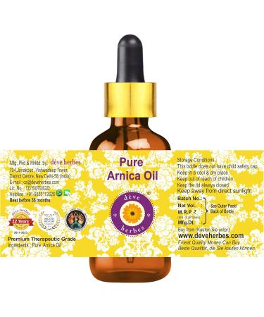 Deve Herbes Arnica Oil (Arnica Montana) with Glass Dropper | Infused | Pure | Non-Sticky | Lightweight | for Facial Care | Men & Women | 50ml (1.69 oz) - Buy Online on GoSupps.com
