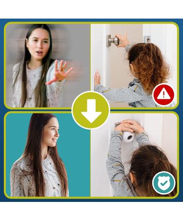 Child Safety Door Knob Cover (4 Pack) | Dual-Lock Handle Covers for Kids | Reusable Baby Proof Locks | Easy Installation | White (4 Pack) - Buy Online on GoSupps.com