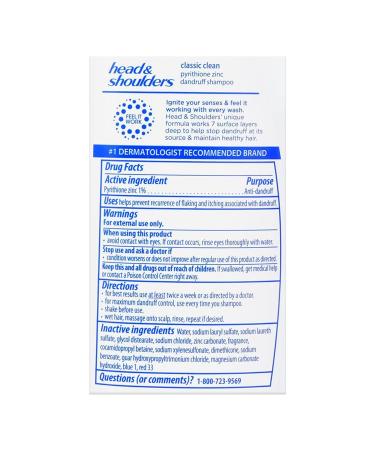 Buy Head & Shoulders 2 in 1 Men's Dandruff Shampoo & Conditioner - Travel Size Hair Endurance for Thinning Hair TSA Approved 12 Count - Shop Internationally - Buy Online on GoSupps.com