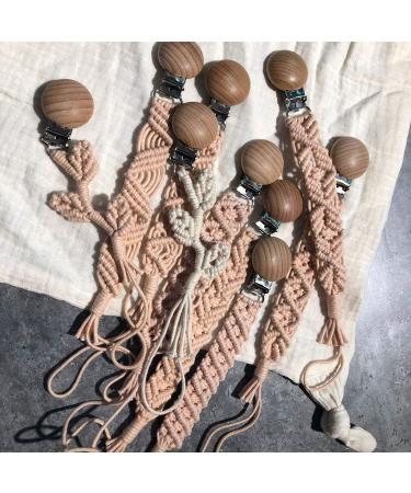 Tian-K Baby Pacifier Chain | Cotton Rope Woven Dummy Holder | Drip Protection & Bite Ring for Kids | International Shipping - Buy Online on GoSupps.com