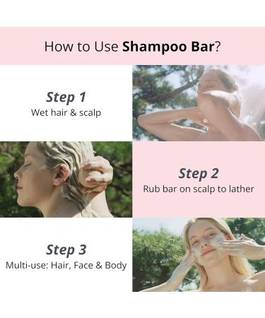 Barre de shampoing tout-en-un l'argile rose pour tous les types de cheveux et tous les types de peau - Sans cruaut envers les animaux v g talien tous les ingr dients naturels faits - Buy Online on GoSupps.com