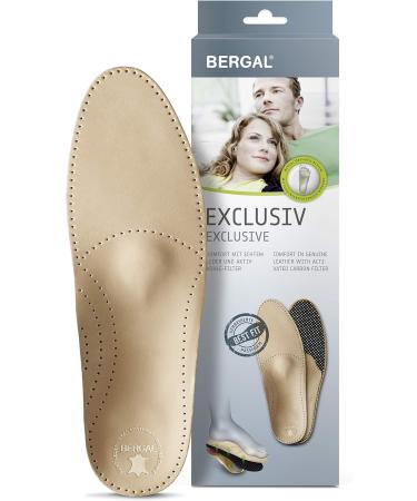 Bergal Breathable Leather Comfort Footbed - Plant-Tanned Activated Carbon Orthopedic System for Men & Women (EU 36-50 US M1.5-12) - Buy Online on GoSupps.com