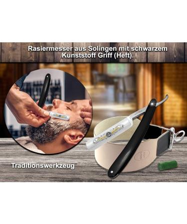 Premium Solingen Razor Set with Beard Care Knife & Grinding Paste Men's Wet Shaving Essentials by Instrument RW Germany - Buy Online on GoSupps.com