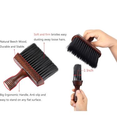 PERFEHAIR Barber Neck Duster Brush for Hair Cutting Soft Barbering Hairdressing Face Dusting Brush-Wooden Handle - Buy Online on GoSupps.com