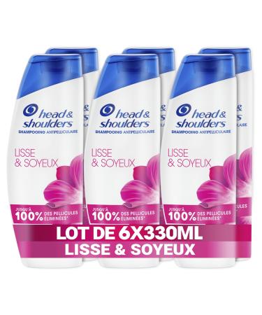 Head & Shoulders Smooth & Silky Anti-Dandruff Shampoo 6x330ml; Daily Use; Up to 100% Dandruff Removal, Clinically Proven; All Hair and Scalp Types