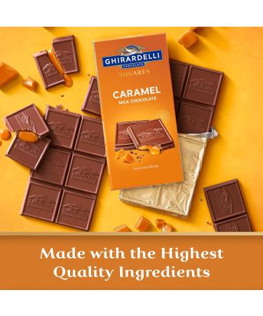 GHIRARDELLI Caramel Milk Chocolate Squares Bar 4.8 oz Bar (Pack of 2) Bundle With Snack Scout Lunch Bag - Buy Online on GoSupps.com