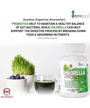 Organic Chlorella Probiotics Supplements - Chlorella Powder Capsules Broken Cell Wall Algae - 60 Vegan Hard Capsules Comparable to Chlorella tablet Organic Chlorella Capsuls for Ultimate Nutrition - Buy Online on GoSupps.com