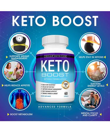 Keto Boost Diet Pills - Natural Exogenous Ketosis Supplement with Advanced Ketones for Energy & Focus | Toplux Keto Diet Pills for Men and Women - Buy Online on GoSupps.com