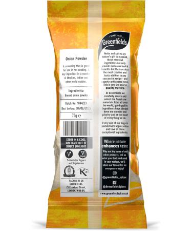 Organic Onion Powder - 75g | Pure, Natural, No Artificial Flavors or Preservatives - Buy Online on GoSupps.com