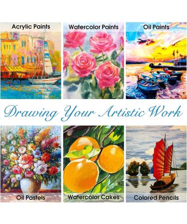 Vigorfun Deluxe Wooden Art Set - 85 Piece Crafts Drawing Painting Kit with Sketch Pads, Oil Pastels, Acrylic, Watercolor Paints - Creative Gifts Box for Artists, Adults, Kids, Teens, Girls - Buy Online on GoSupps.com