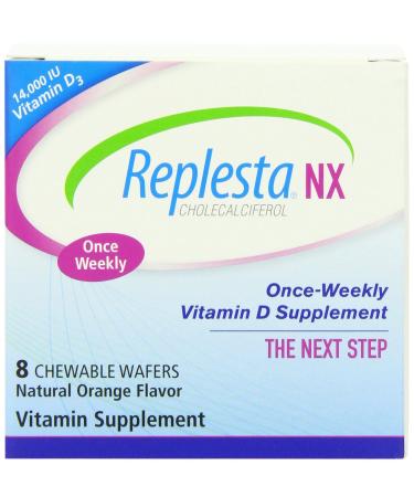 Replesta NX Cholecalciferol Once-Weekly Vitamin D Natural Orange 14000 IU 8 Chewable Wafers