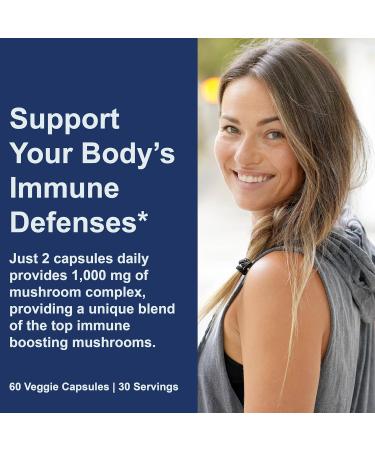 Carlson - Mushroom Complex Organic Blend with Turkey Tail Reishi Maitake Shiitake Chaga Non-GMO 50 Vegetarian Capsules 50 Count (Pack of 1) - Buy Online on GoSupps.com