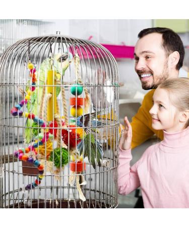 MQUPIN Bird Parrot Toys 12 Pack Budgie Toys Parrots Cage Toys Hanging Swing Climbing Shredding Perches Toys Ladders Sepak Takraw Parrot Bite Toy Cockatiel Toys for Parakeet Budgerigar M-7.9inch - Buy Online on GoSupps.com