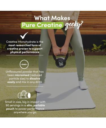 Pure Creatine Monohydrate Powder - 315g (90 Servings) - Easy Dissolve Creatine Powder Unflavoured & Micronised (Not Creatine Gummies or Creatine Tablets) Vegan Creatine for Women and Men - Buy Online on GoSupps.com