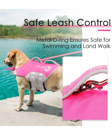 ThinkPet Adjustable Dog Life Jacket - Reflective Pink XXL for Safety & Buoyancy | International Shipping Available - Buy Online on GoSupps.com