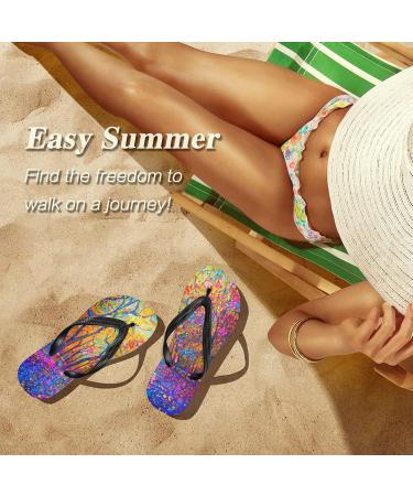 Mnsruu Autumn Tree Maple Leaf Flip Flops | Comfortable Sandals for Men & Women | Home Hotel Spa & Travel Slippers - Buy Online on GoSupps.com