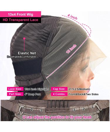 NAYUMI Ombre Lace Front Human Hair Wig 20 Inch 200% Density Balayage FB30 Body Wave - Honey Blonde Highlight for Black Women - Buy Online on GoSupps.com