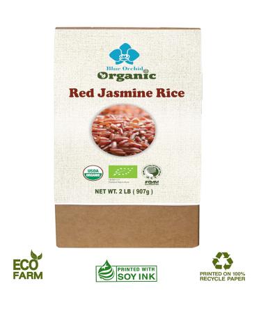 Organic Thai Red Jasmine Rice 2 LB - Gluten Free Superfood from Thailand - Buy Online on GoSupps.com