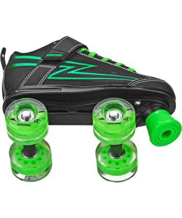 Roller Derby Blazer Lighted Wheel Roller Skate Black/Green - Boy's Size 5 - Buy Online on GoSupps.com
